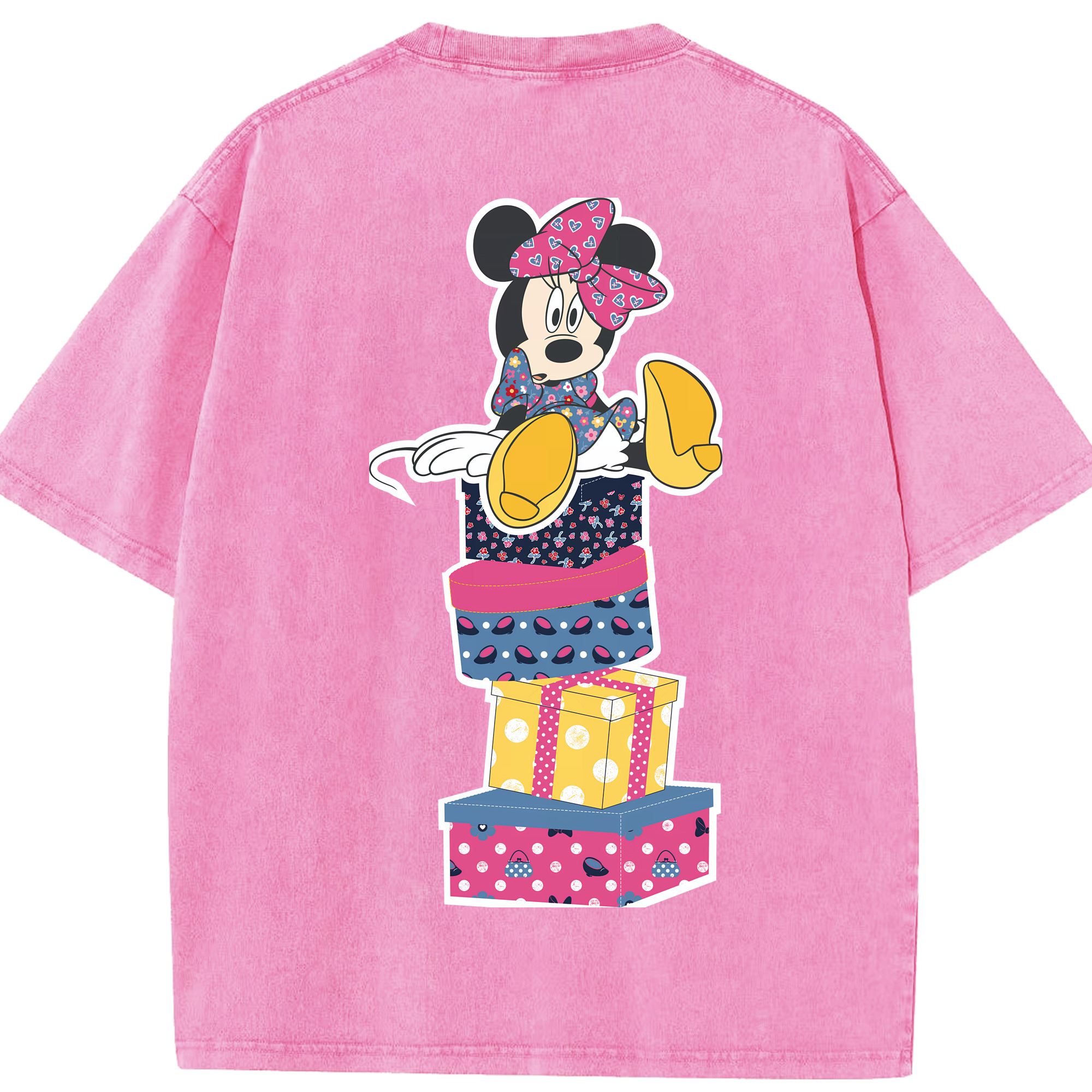 （画像用） ミッキーマウス Mickey Mouse 綿100% ヴィンテージ風 半袖Tシャツ（背面プリント）
